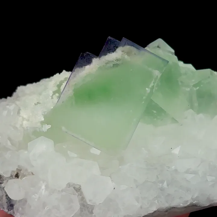 Natural Green Cubic Fluorite and Quartz, Mineral Specimen:Zhejiang,China (160*70*60MM) - image 4
