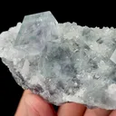 Natural Green Cubic Fluorite and Quartz, Mineral Specimen:Zhejiang,China (90*40*30MM) - image 3
