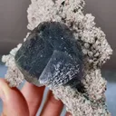 Natural Green Cubic Fluorite and Quartz Symbiosis comes from Fujian,China 90*75*40MM - image 2