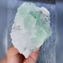 Natural Green Cubic Fluorite and Quartz Symbiosis comes from Xianghualing,Hunan 130*85*50MM - image 2