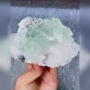 Natural Green Cubic Fluorite and Quartz Symbiosis comes from Xianghualing,Hunan 130*85*50MM - image 1