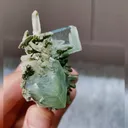 Natural Green Cubic Fluorite and Quartz Symbiosis comes from Xianghualing,Hunan 40*65*20MM - image 3