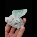 Natural Green Cubic Fluorite and Quartz Symbiosis comes from Xianghualing,Hunan 40*75*55MM - image 4