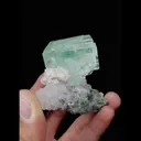 Natural Green Cubic Fluorite and Quartz Symbiosis comes from Xianghualing,Hunan 40*75*55MM - image 2