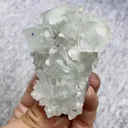 Natural Green Cubic Fluorite and Quartz Symbiosis comes from Xianghualing,Hunan 70*55*30MM - image 2