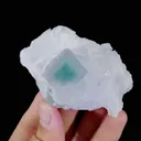 Natural Green Cubic Fluorite and Quartz Symbiosis comes from Xianghualing,Hunan 75*50*25MM - image 3