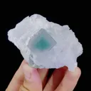 Natural Green Cubic Fluorite and Quartz Symbiosis comes from Xianghualing,Hunan 75*50*25MM - image 1