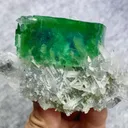 Natural Green Cubic Fluorite and Quartz Symbiosis comes from Yaogangxian,Hunan 80*50*40MM - image 6