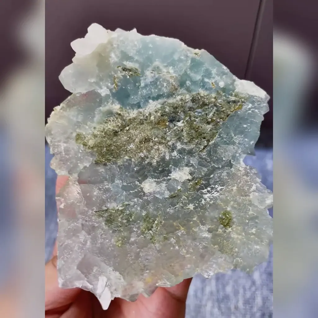 Natural Green Cubic Fluorite and Quartz Symbiosis comes from Yaogangxian,Hunan 95*120*60MM - image 4