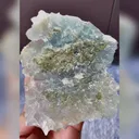 Natural Green Cubic Fluorite and Quartz Symbiosis comes from Yaogangxian,Hunan 95*120*60MM - image 4