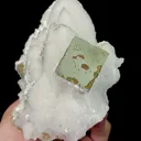 Natural Green Cubic Fluorite and White Crystal Mineral Specimen,High Quality Specimen,YAO GANG XIAN,HUNAN,CHINA(130*103*87mm) - image 1