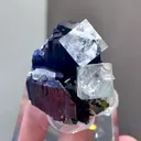 Natural Green Cubic Fluorite and Wolframite from Yaogangxian, Hunan 30*25*40MM - image 1