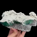 Natural Green Cubic Fluorite, Calcite and Quartz, Mineral Specimen:Xianghualing,Hunan (170*100*70MM) - image 4