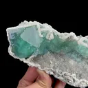 Natural Green Cubic Fluorite, Calcite and Quartz, Mineral Specimen:Xianghualing,Hunan (170*100*70MM) - image 3