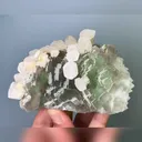 Natural Green Cubic Fluorite & Calcite, Mineral Specimens: Xianghualing,Hunan (110*75*45MM) - image 2