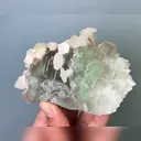 Natural Green Cubic Fluorite & Calcite, Mineral Specimens: Xianghualing,Hunan (110*75*45MM) - image 3