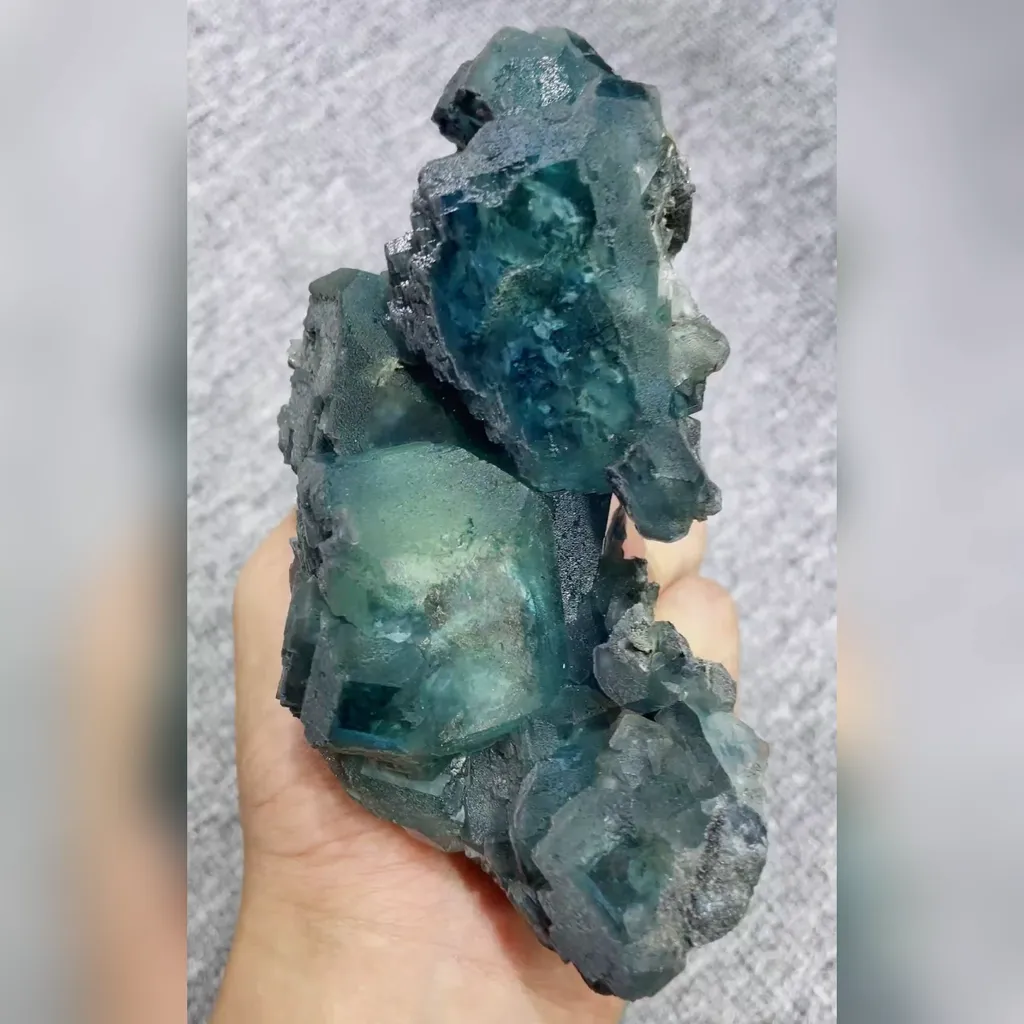 Natural Green Cubic Fluorite comes from Fujian,China 70*150*60MM - image 4