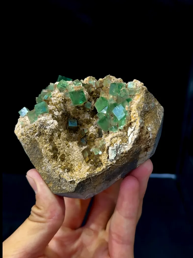 Natural Green Cubic Fluorite comes from Huangshaping,Chenzhou 90*75*60MM - image 3