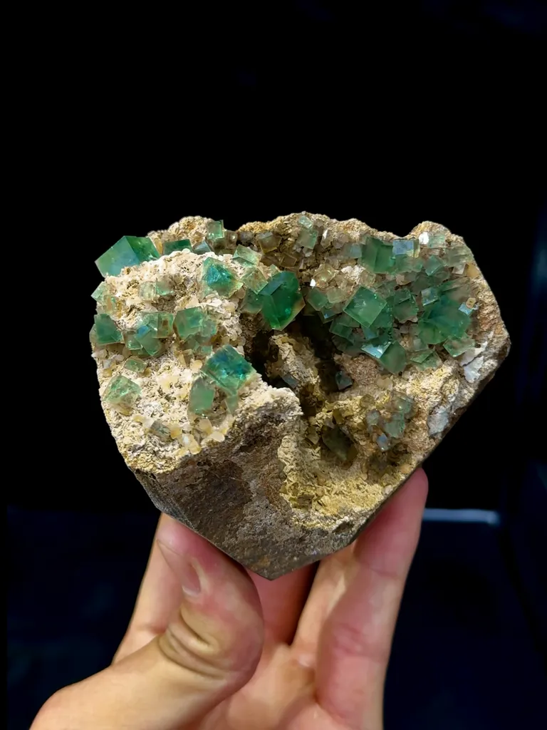 Natural Green Cubic Fluorite comes from Huangshaping,Chenzhou 90*75*60MM - image 2