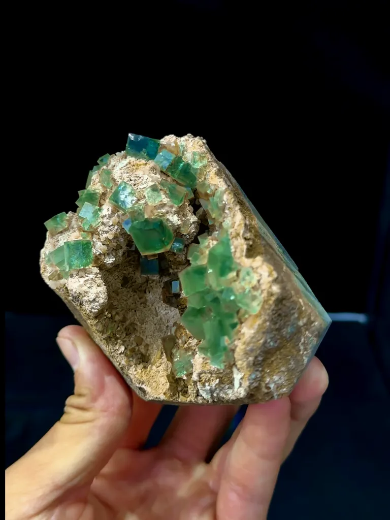 Natural Green Cubic Fluorite comes from Huangshaping,Chenzhou 90*75*60MM - image 5
