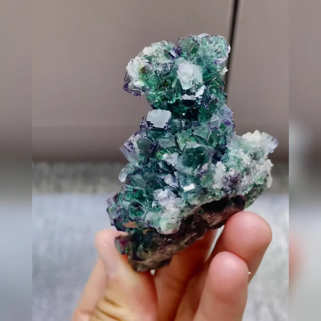 Natural Green Cubic Fluorite comes from Namibia 50*30*80MM - image 3