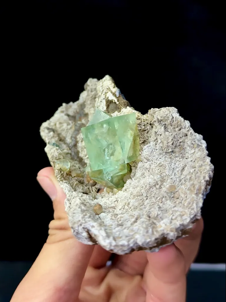 Natural Green Cubic Fluorite comes from Xianghualing, Hunan 100*45*30MM - image 4