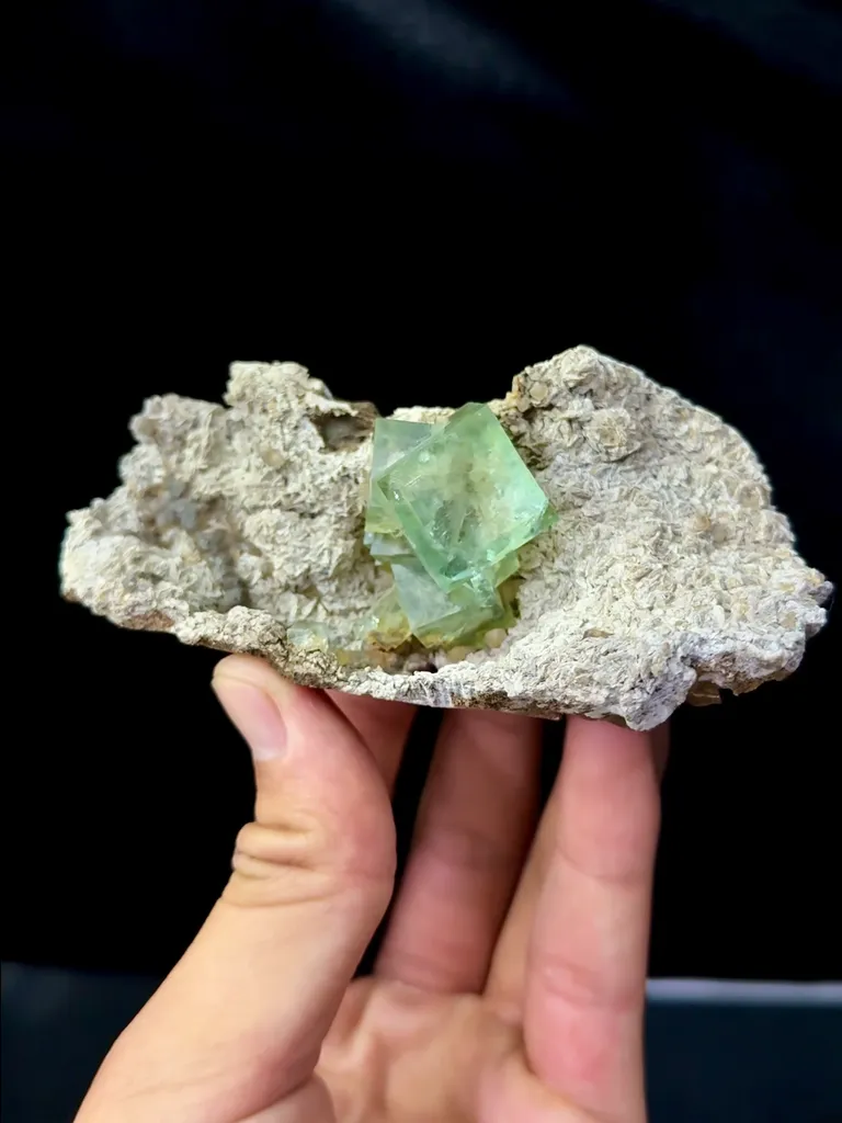Natural Green Cubic Fluorite comes from Xianghualing, Hunan 100*45*30MM - image 5