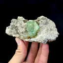 Natural Green Cubic Fluorite comes from Xianghualing, Hunan 100*45*30MM - image 1