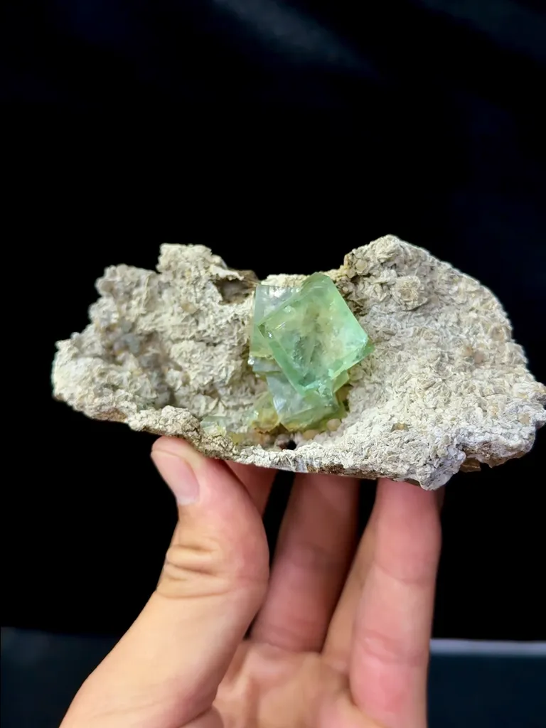Natural Green Cubic Fluorite comes from Xianghualing, Hunan 100*45*30MM - image 6