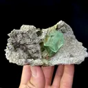 Natural Green Cubic Fluorite comes from Xianghualing, Hunan 100*45*30MM - image 3