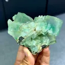 Natural Green Cubic Fluorite comes from Xianghualing,China 95*75*40MM - image 1