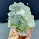 Natural Green Cubic Fluorite comes from Xianghualing,Hunan 110*90*60MM - image 2