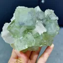 Natural Green Cubic Fluorite comes from Xianghualing,Hunan 110*90*60MM - image 1