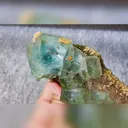 Natural Green Cubic Fluorite comes from Xianghualing,Hunan 125*75*50MM - image 5