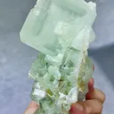 Natural Green Cubic Fluorite comes from Xianghualing,Hunan 150*90*60MM - image 2