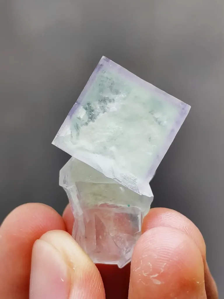 Natural Green Cubic Fluorite comes from Xianghualing,Hunan 20*15*30MM image