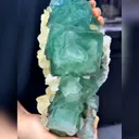Natural Green Cubic Fluorite comes from Xianghualing,Hunan 270*110*130MM - image 2