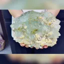 Natural Green Cubic Fluorite comes from Xianghualing,Hunan 270*170*100MM - image 1