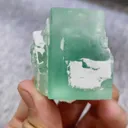 Natural Green Cubic Fluorite comes from Xianghualing,Hunan 40*45*30MM - image 5