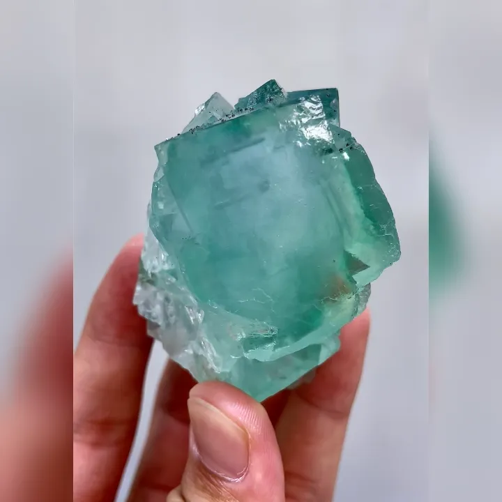 Natural Green Cubic Fluorite comes from Xianghualing,Hunan 40*55*40MM - image 4