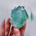Natural Green Cubic Fluorite comes from Xianghualing,Hunan 40*55*40MM - image 4