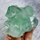 Natural Green Cubic Fluorite comes from Xianghualing,Hunan 55*65*50MM - image 5