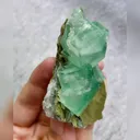 Natural Green Cubic Fluorite comes from Xianghualing,Hunan 55*70*30MM - image 4