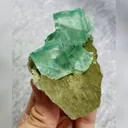 Natural Green Cubic Fluorite comes from Xianghualing,Hunan 55*70*30MM - image 1