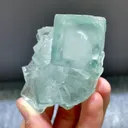 Natural Green Cubic Fluorite comes from Xianghualing,Hunan 60*35*55MM - image 1