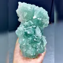 Natural Green Cubic Fluorite comes from Xianghualing,Hunan 75*50*135MM - image 1