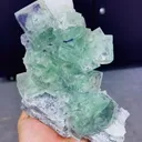 Natural Green Cubic Fluorite comes from Xianghuualing,Hunan180*130*60MM - image 1
