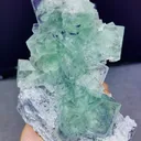 Natural Green Cubic Fluorite comes from Xianghuualing,Hunan180*130*60MM - image 2