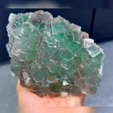 Natural Green Cubic Fluorite comes from Zhejiang,China 140*110*40MM - image 2