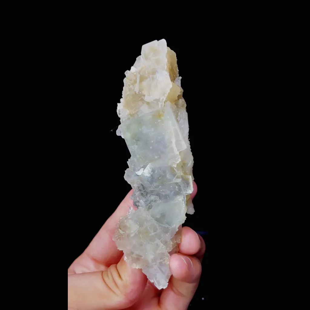 Natural Green Cubic Fluorite comes from Zhejiang,China 30*40*115MM image
